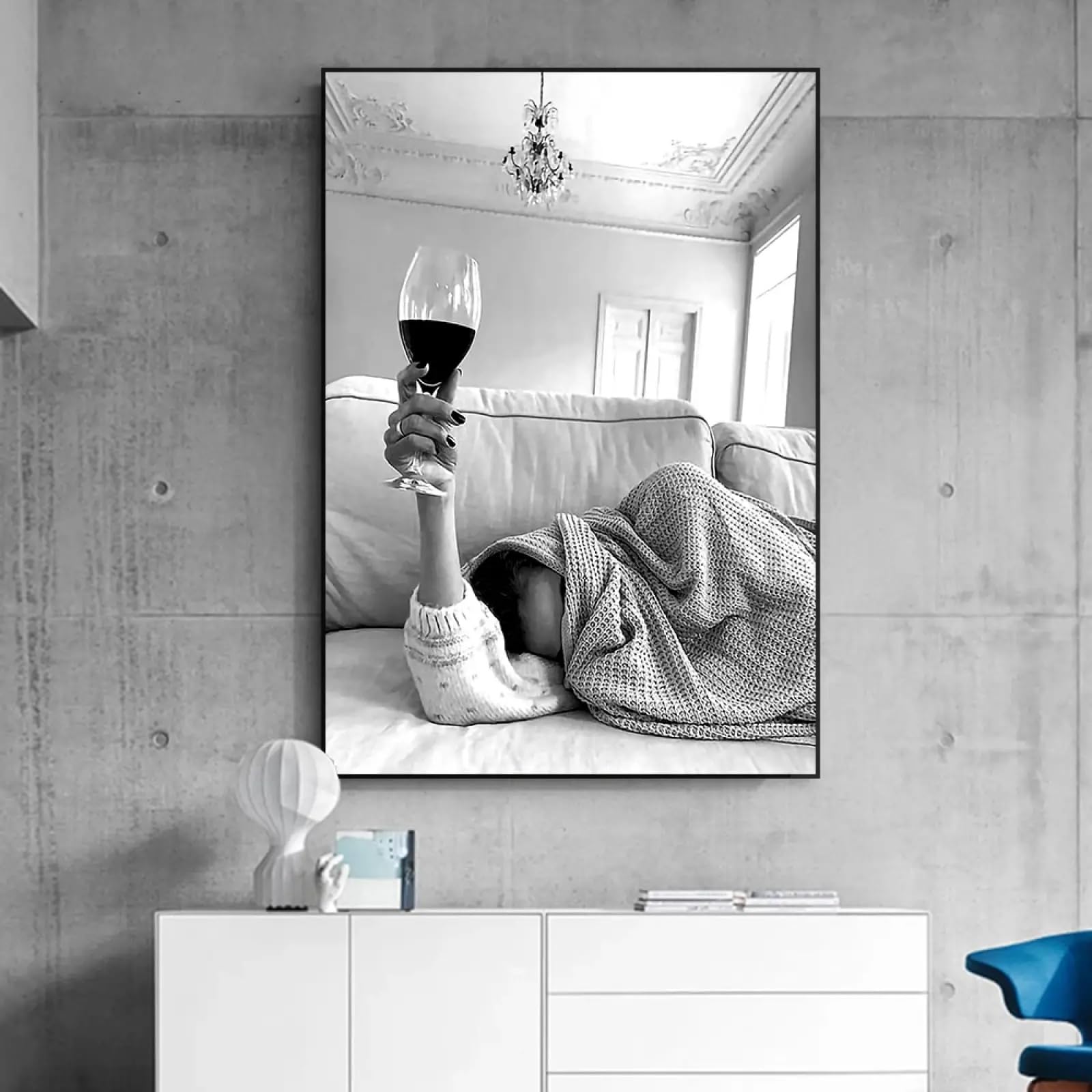 Affiche d'art mural sexy noir et blanc décoration chambre 30x45