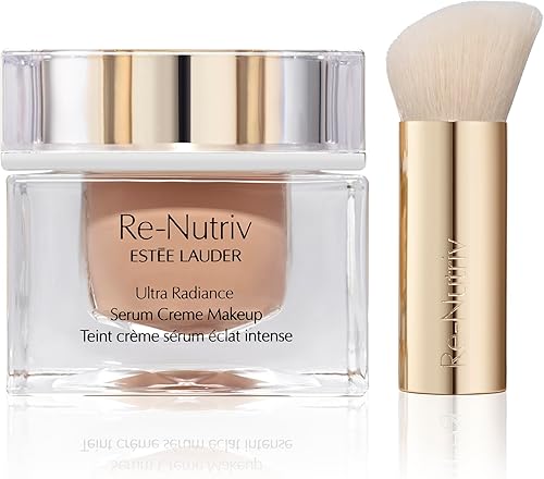 Estée Lauder Re-Nutriv Ultra Radiance Serum Creme Makeup | Luxury Foundation with Hyaluronic Acid | 12-Hour Wear & Hydration, 3C2 Pebble, 1 Fl Oz
