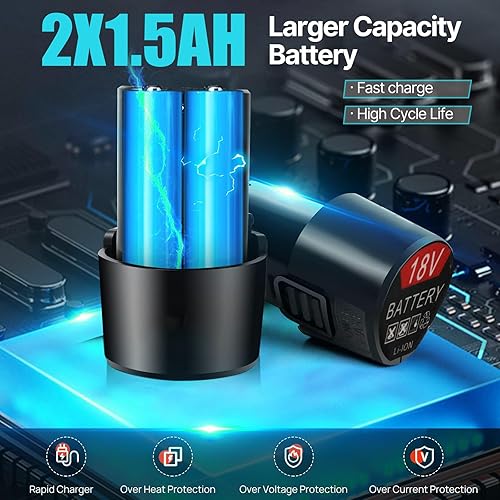 Miniatura 5 de Juego de llaves de trinquete eléctricas inalámbricas de 3/8 pulgadas, juego de llaves de trinquete de potencia de disparo de velocidad variable