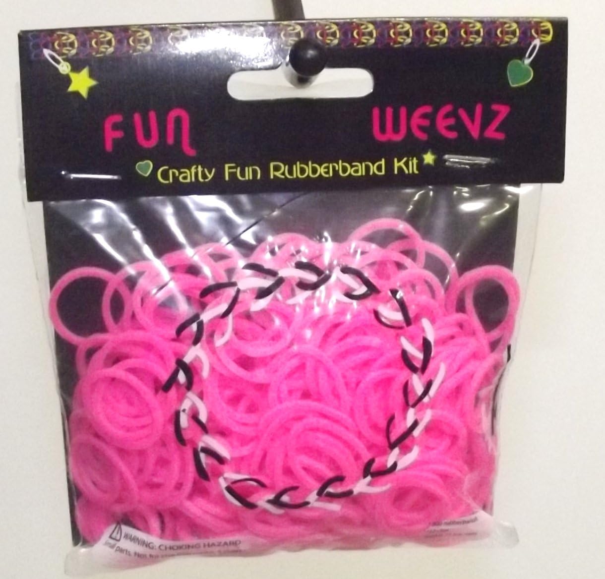 Fun Weevz Loom Bands Rubberband Kit-Pink