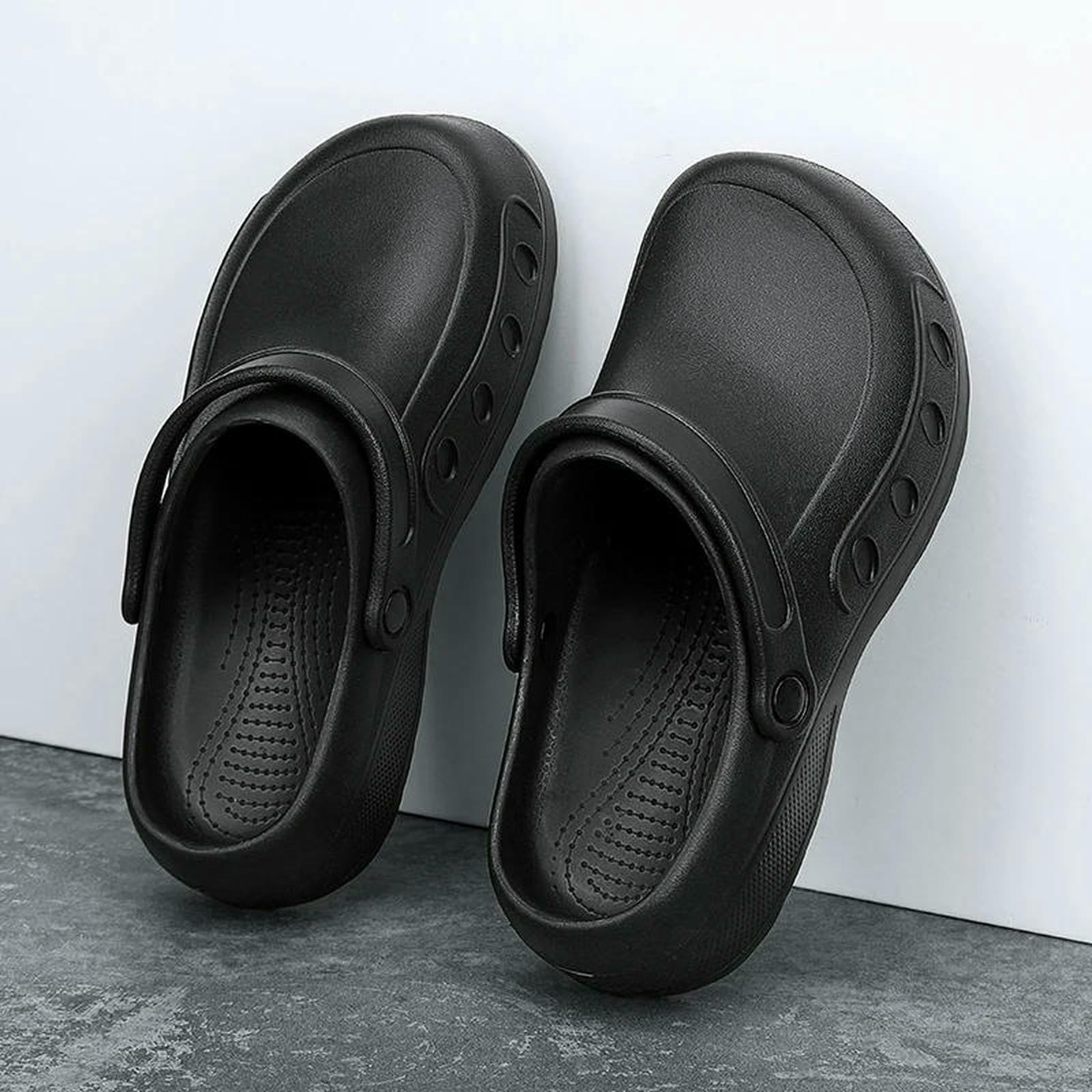 Klapki męskie buty szefa kuchni dla mężczyzn, antypoślizgowe kapcie EVA, podeszwa zewnętrzna, wygodne chodaki ogrodowe, wodoodporne sandały, rozmiar 39-46-688 Khaki-40