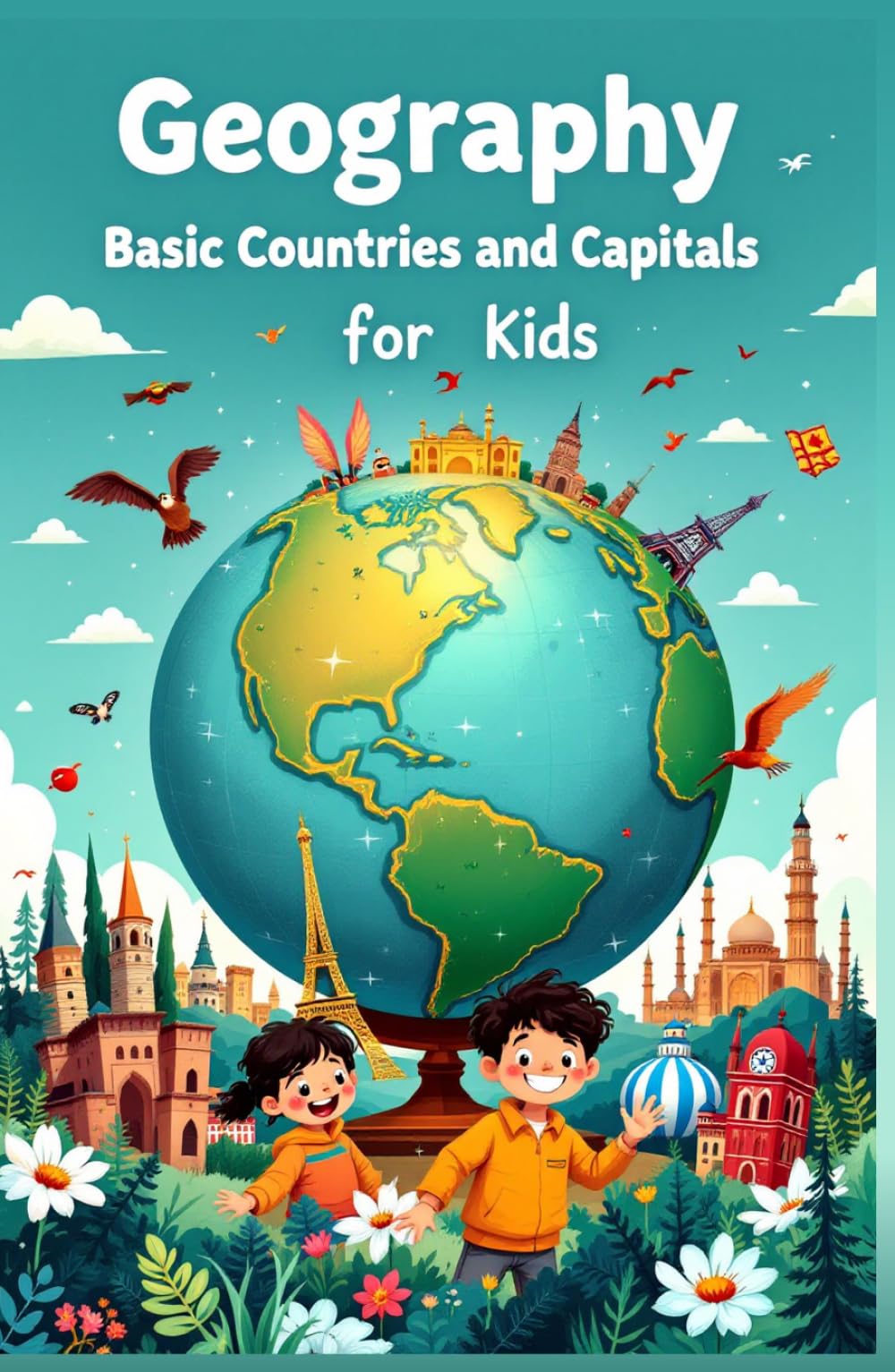 Geography Basic Countries and Capitals for Kids: Learn Every Country, Capital City, Continent and Flag Around the World (Geography Book For Kids)