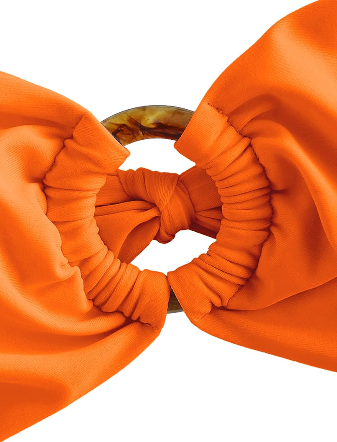 ZAFUL Women's Bandeau Bikini O Ring Strapless Tie Back High Cut Two Piece Swimsuit Bathing Suits - Image 5