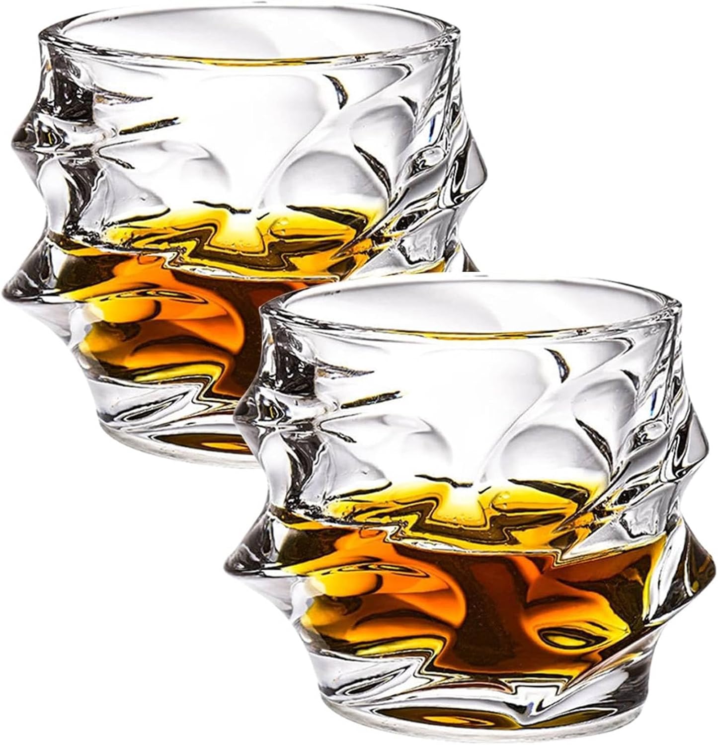 2 Pcs Tsuki Glass Whiskey Glasses, Japanese Whiskey