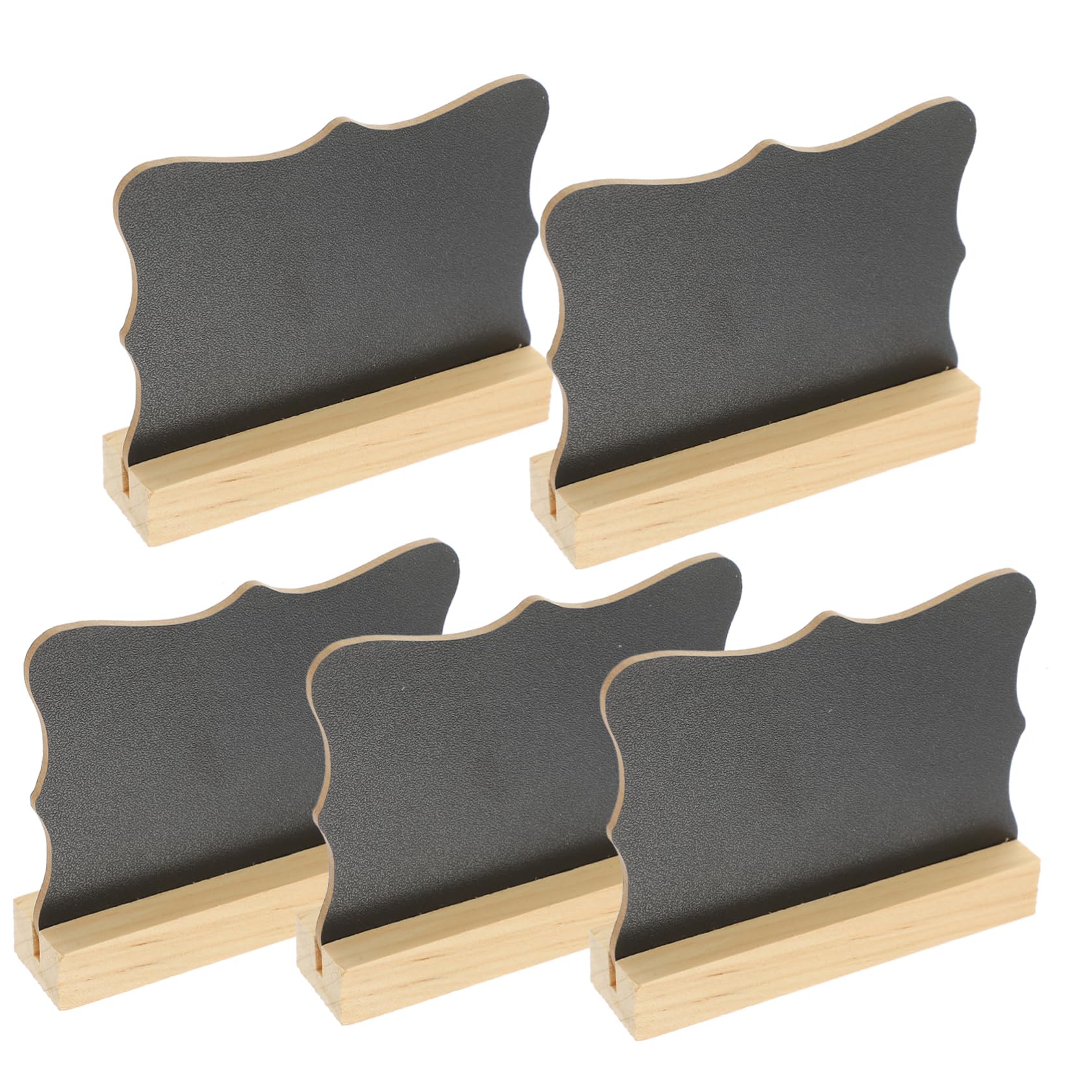 OSALADI 5 Ensembles Ornements À Tableau Noir Double Face Planche Petits Panneaux Ardoises Décoration Intérieure Craie Signes De Tableau De Table Petits Tableaux Noirs En Bois 5 Pièces * 5