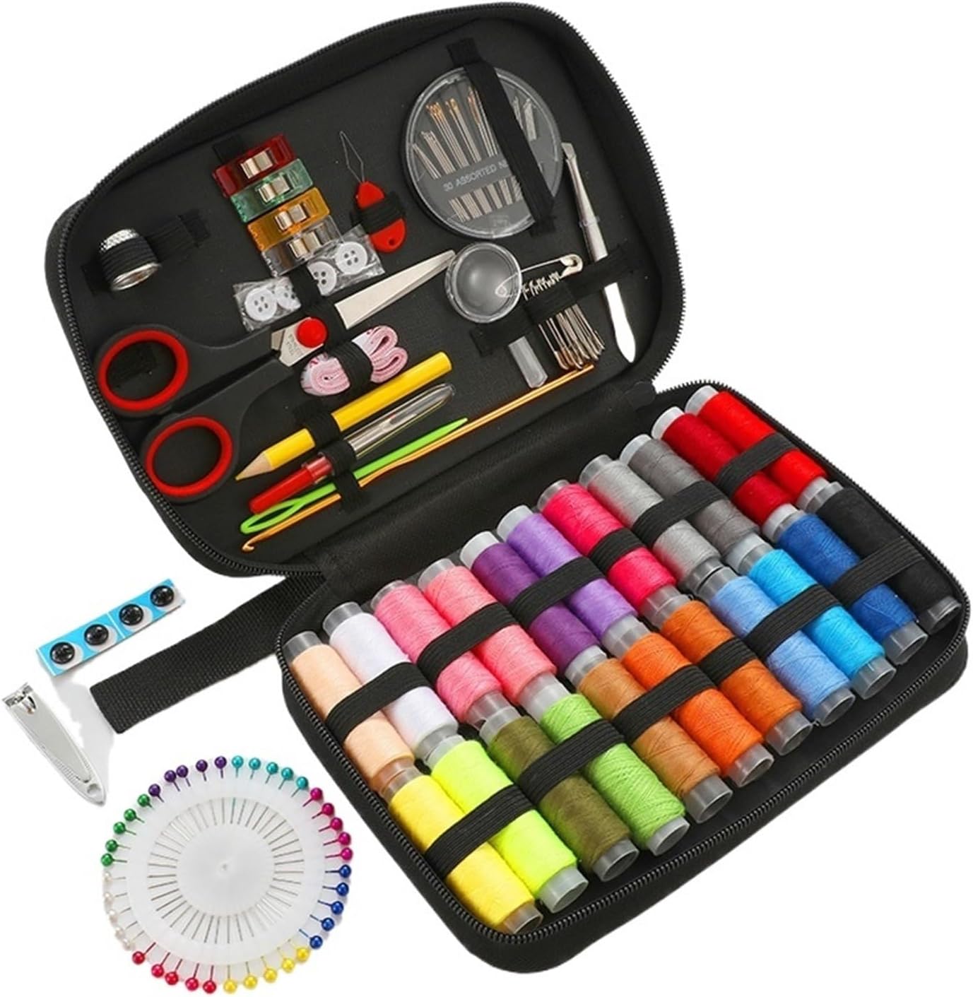 ASWRTYJO Home Sewing Box Cotton Thread Sewing Kit Home DIY Portable Sewing Tool Set