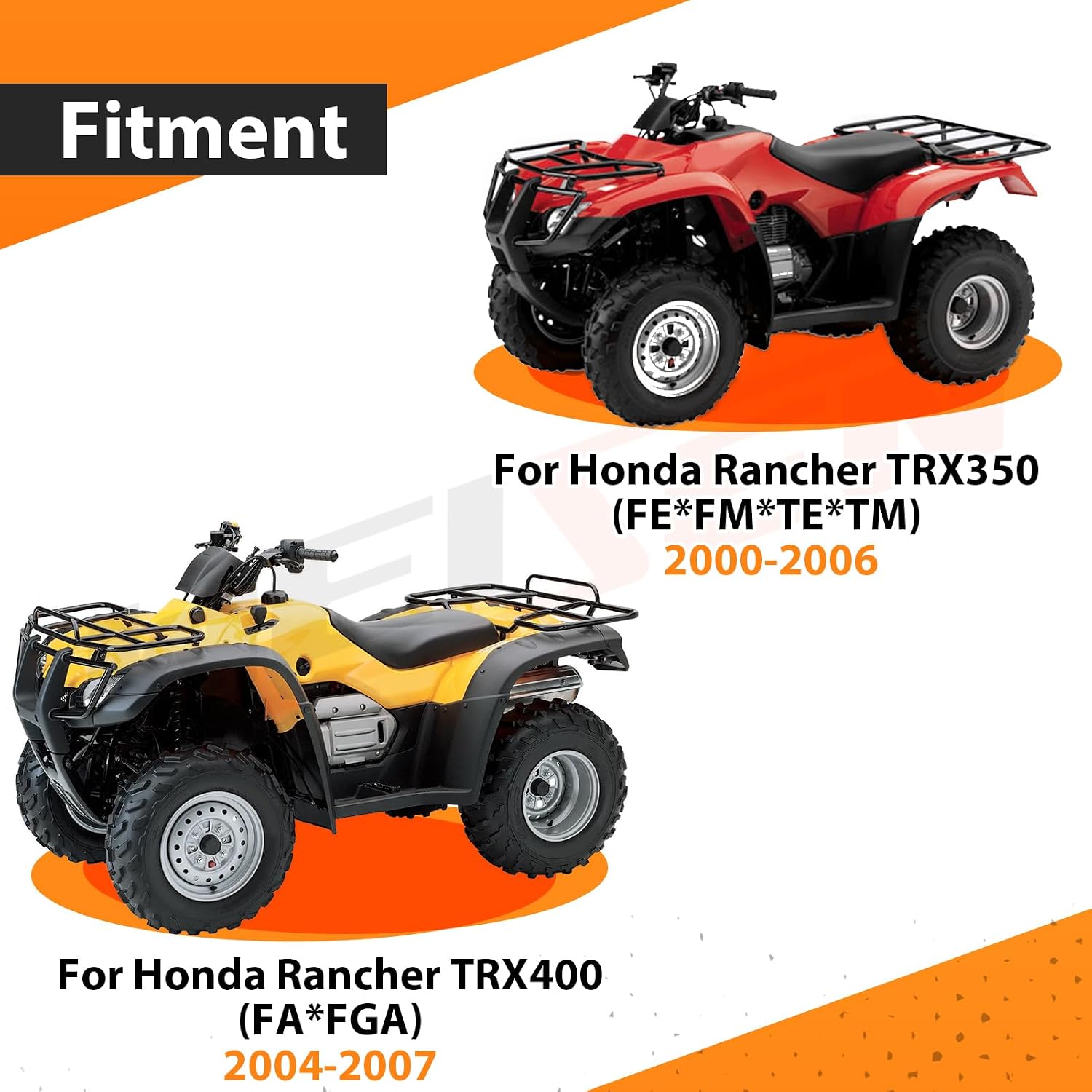 WeiSen 3000lb Electric Winch Kit with Rocker Switch and Winch Mount Compatible with Honda Rancher TRX350 TRX400 2000-2008, with 32ft Synthetic Line Hawse Fairlead Hook and Line Stopper