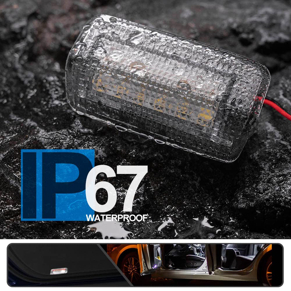 Amazon.com: 2Pcs White& Red LED Courtesy Door Light for Toyota