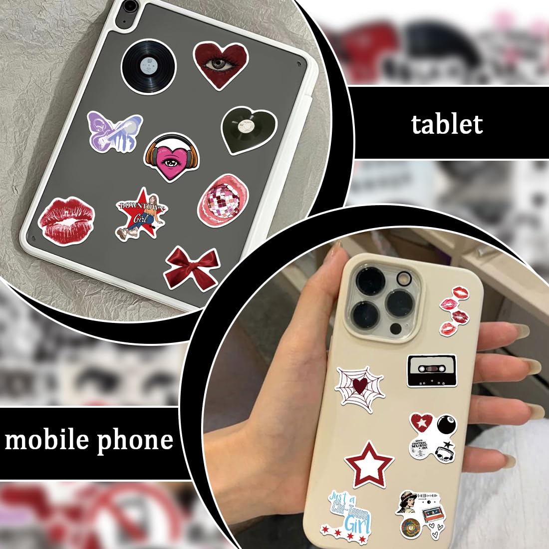 100psc Y2K adesivi stickers sticker stickers aesthetic eleganti adesivi in vinile per computer portatili bottiglie d'acqua moto e altro ancora design hip hop e graffiti per bambini e adulti