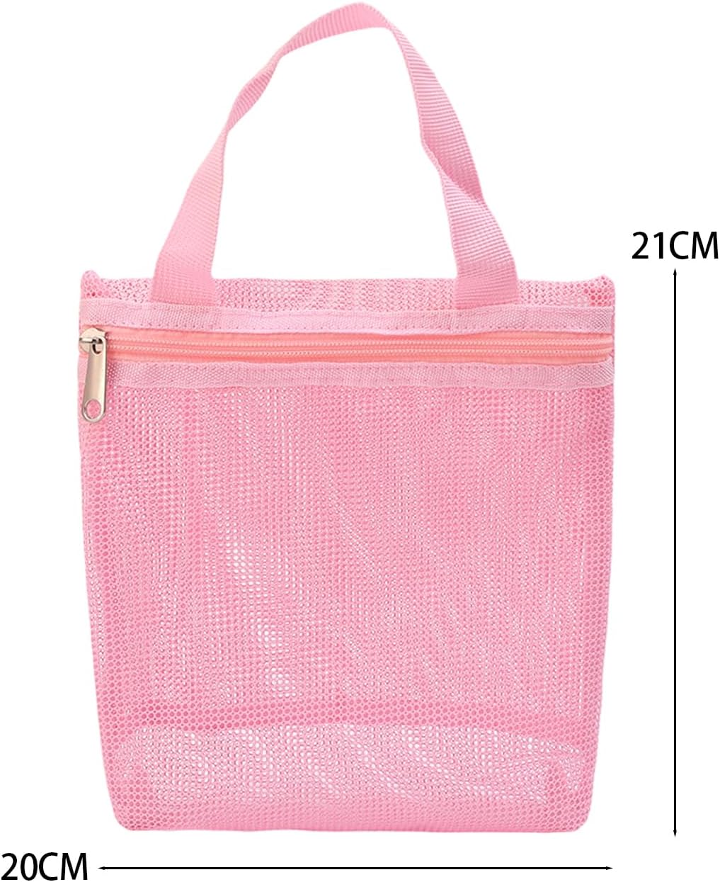 1 bolsa de malla para maquillaje, bolsa de almacenamiento de artículos de tocador, portátil, para viajes, ducha, herramientas, bolsa organizadora de cosméticos con cremallera, Rosado, Casual