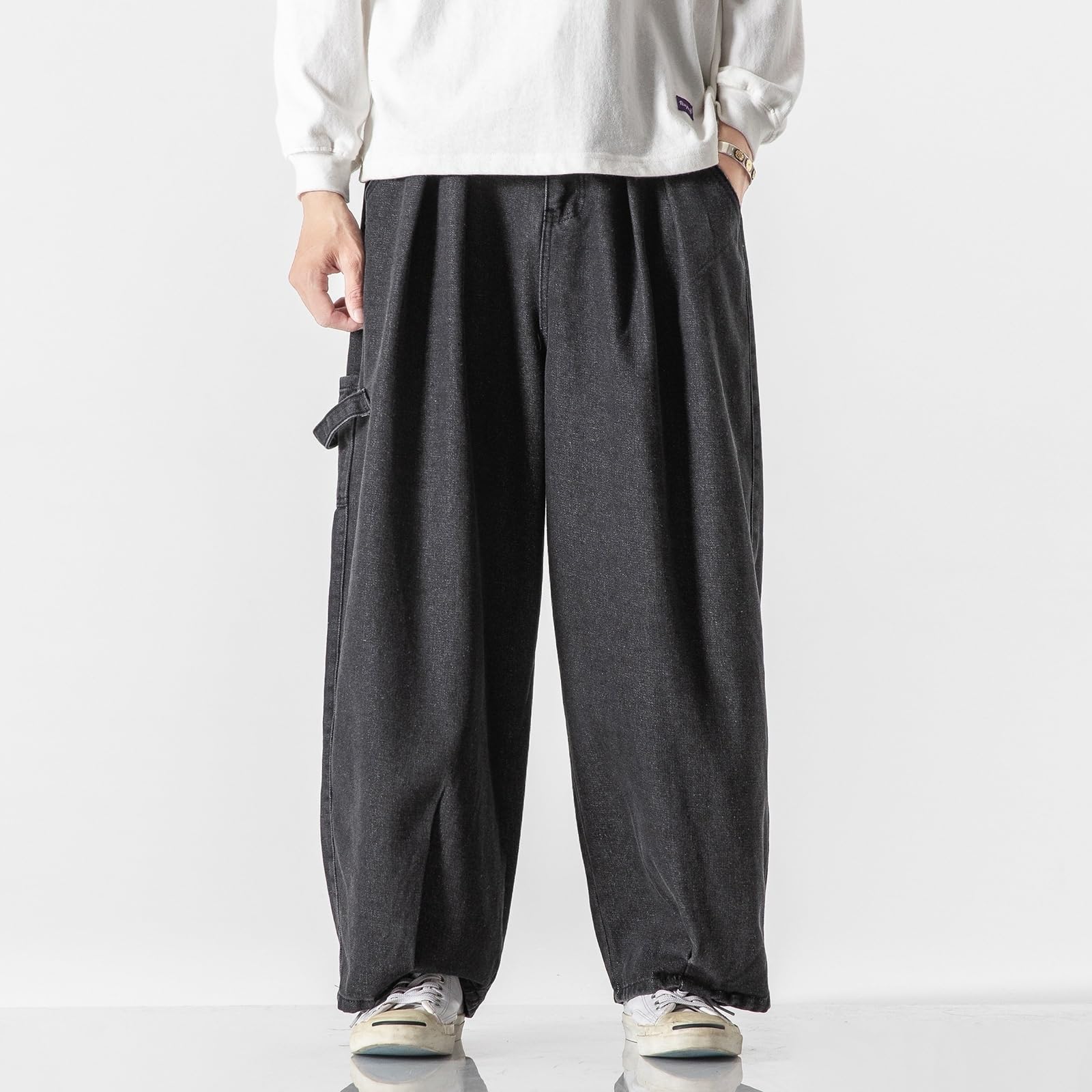 Męskie spodnie jeansowe hip hopowe spodnie jeansowe joggery Harajuku Streetwear Y2K proste nogawki spodnie dla nastolatków chłopców do skateboardingu