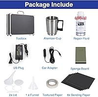 Vista 4 de Kit de reparación de faros, kits de restauración de faros de automóviles con 600ML de líquido de reparación, herramienta de reparación de faros