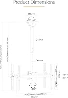 Vista 8 de StarTech.com Soporte de techo para TV doble, montaje en poste VESA de 2 pantallas para pantallas de 32 a 75 pulgadas, poste telescópico ajustable