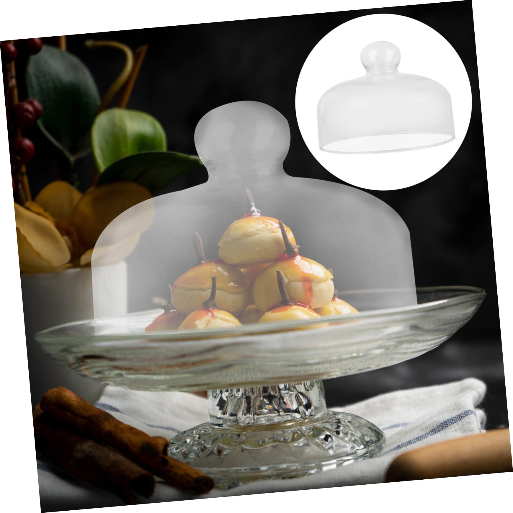 Cloche Alimentaire en Verre Transparent pour Pâtisseries et Fromages