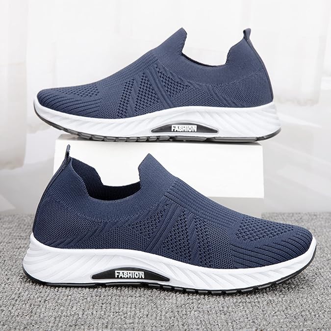 Trainers Men's Shoes Sports Shoes Trainers Without Laces Mesh Running Shoes Memory Foam Slip-On Shoes Breathable Leisure Shoes Slip On Jogging Fitness Shoes