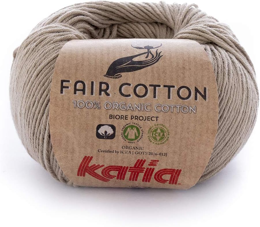 23 – Camel Dark Cotton Threads, Organic Cotton, GOTS norm Knit and Crochet