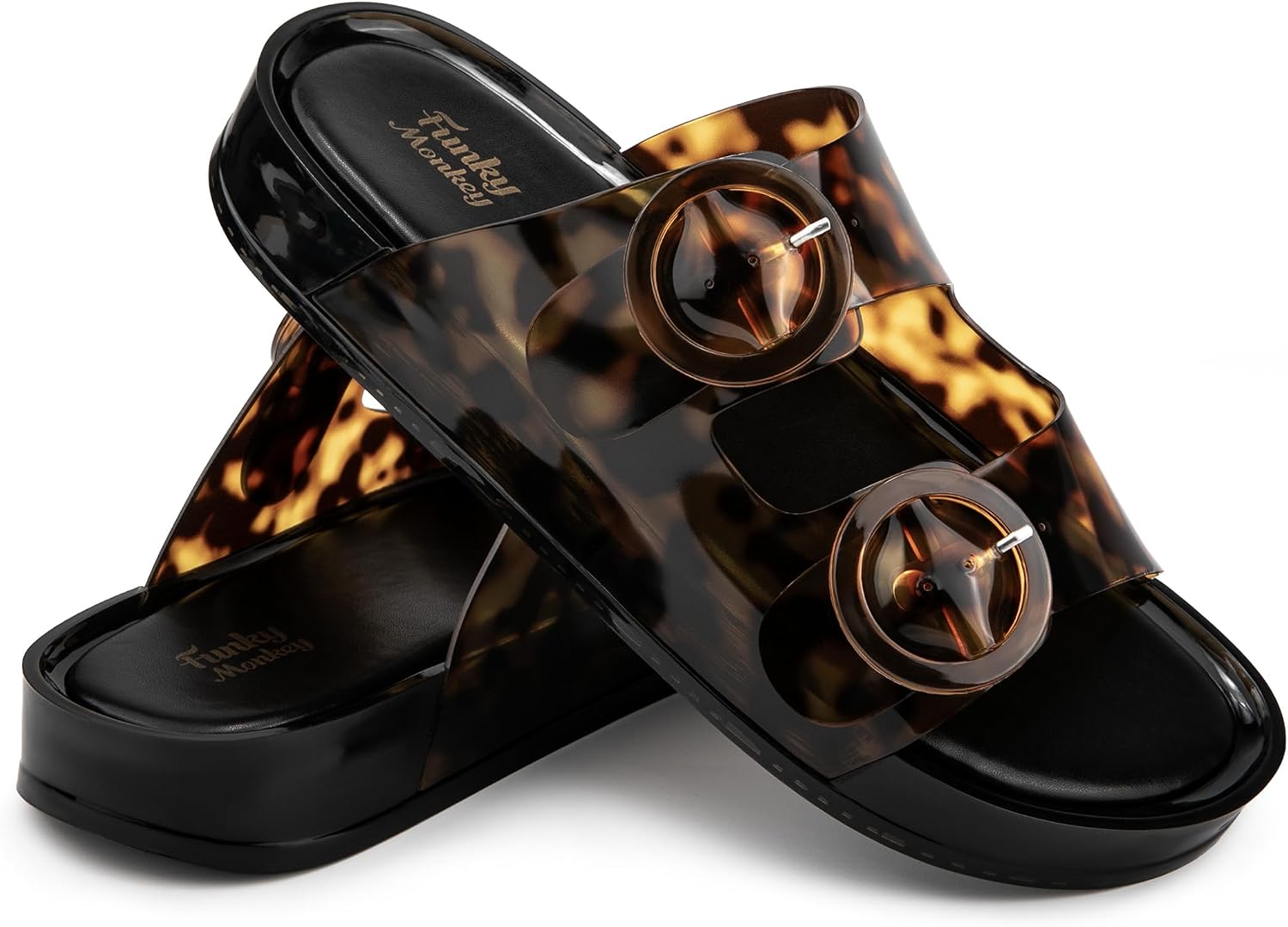  Women's Comfort Slides Non-Slip Lightweight Flat Beach Sandals | Adjustable Buckle Plastic Sandals with Arch Support, Waterproof Non-Slip Summer Slippers for Pool, Shower & Daily Wear thumbnail
