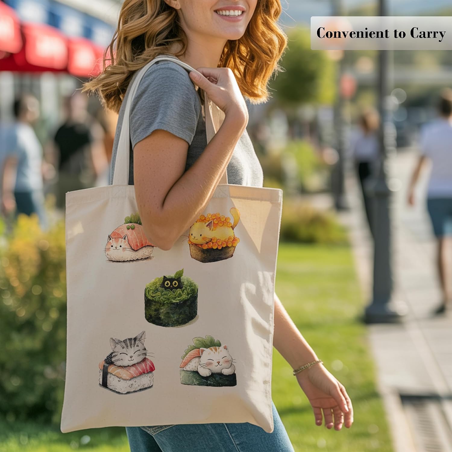 Pets Lover Gifts Tote Bag for Women, Dogs Cats Bee Aesthetic Canvas Bag with Inner Pocket image 2