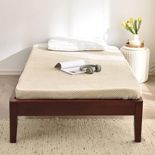 Miniatura 4 de Woodpeckers Furniture And Mattress Stella - Marco de cama con plataforma de madera maciza de pino (caoba, tamaño individual)