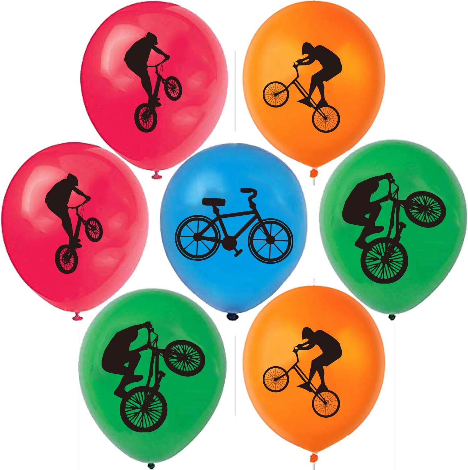 50Ct Bicycle Latex Balloons - BMX Bike Game Birthday Baby Shower Wedding First Birthday Party Supplies Decorations Favors Sports Home Outdoor Decor
