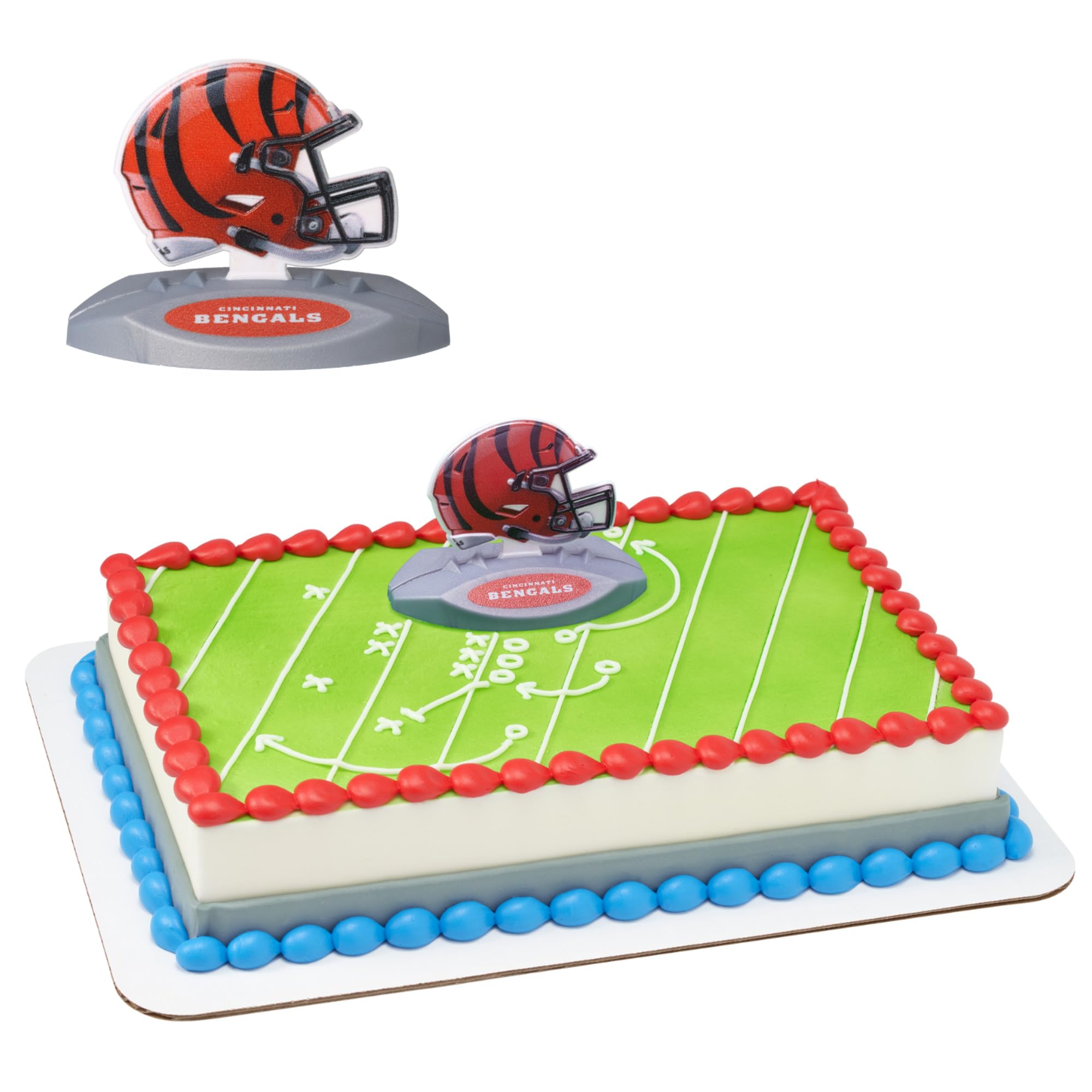 NFL Cincinnati Bengals Cake Decoration, Football Helmet Cake Topper, Officially Licensed Product Of The NFL, Ready To Use Birthday Cake Decoration