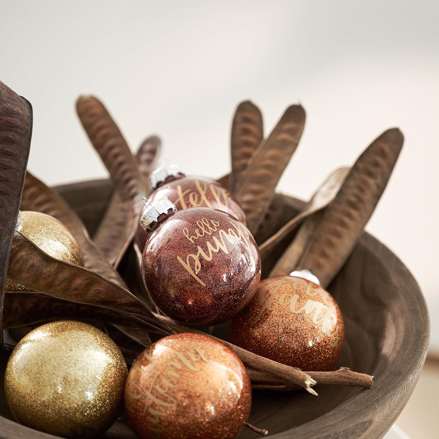 DN DECONATION 12PCS Thanksgiving Hanging Ball Ornaments 2.36 inch Fall Tree Decorations and Ornaments Thankful Blessed Tree Hanging Ornament Set for Autumn Thanksgiving Home Holiday Party Decorations