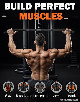 Fitarc 40''LAT Pull Down Bar, Full-Length Non-Slip Grip, Lat Pulldown Bar Attachments for Pulley Cable Machine, Supports Narrow and Wide Grip