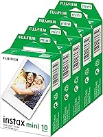 Vista 2 de Fujifilm Mini Película Instantánea, 10 Hojas × 5 Paquetes (Total 50 Tomadas)