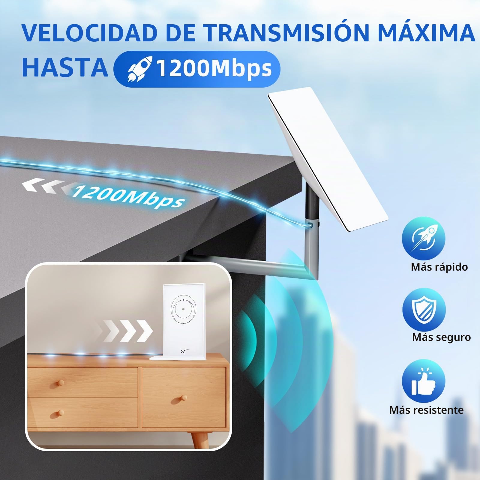 Cable Starlink (150 pies/46 m) para satélite rectangular Starlink V2, extensión de cable Starlink resistente al agua para Starlink Activated Gen 2, cable Ethernet Starlink