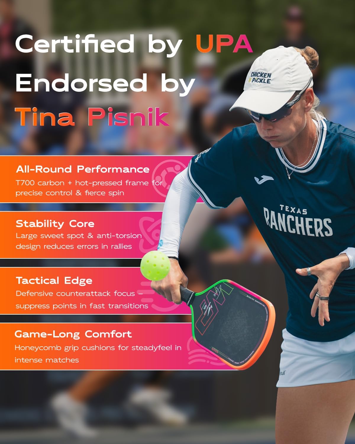 Warping Point Neon Gen 3 Pickleball Paddle, UPA-A Approved, Triple-Layer T700 Raw Carbon Fiber, 16MM EdgeFusion Core, Thermoformed Frame, Tour-Level Spin, Control & Power - Image 6