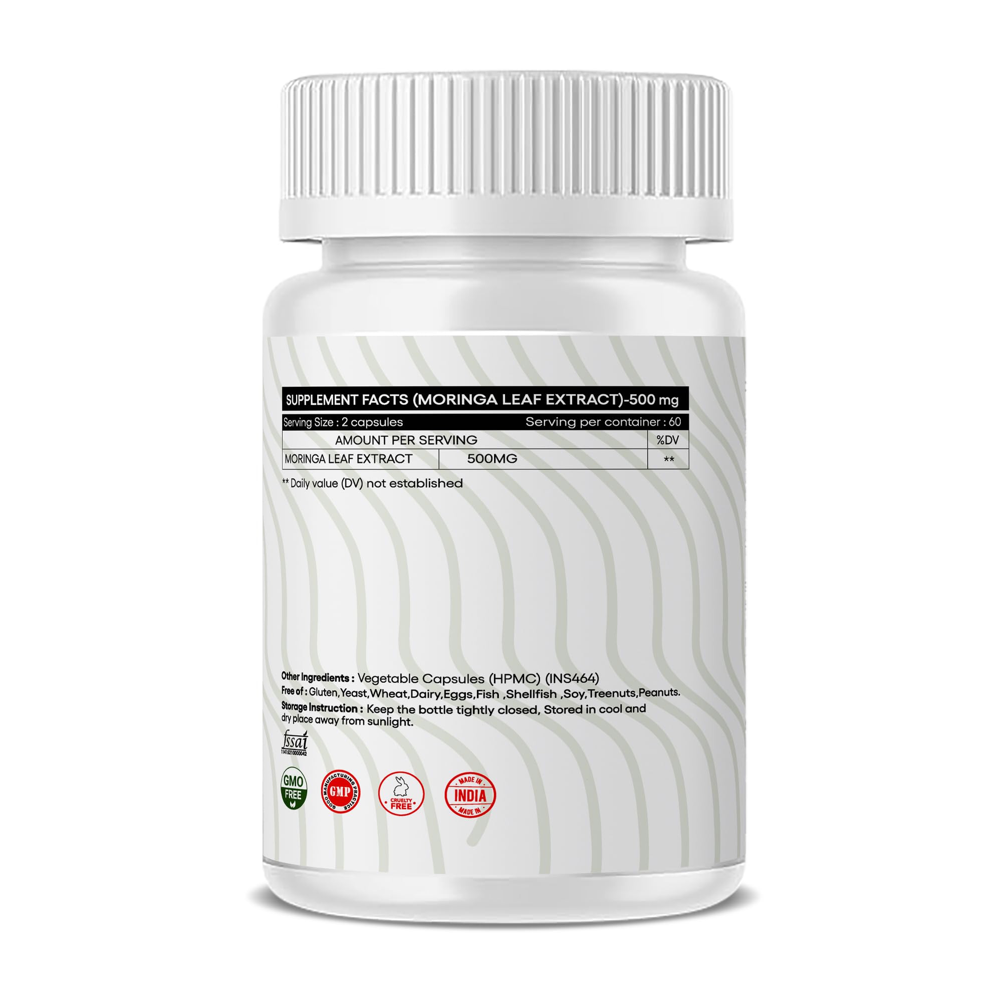 Neutra Leaf Moringa Leaf Extract Capsules 500mg | Rich in Vitamins, Minerals & Amino Acids | Natural Energy Boost, Improves Stamina & Vitality | 60 Veg Capsules 4