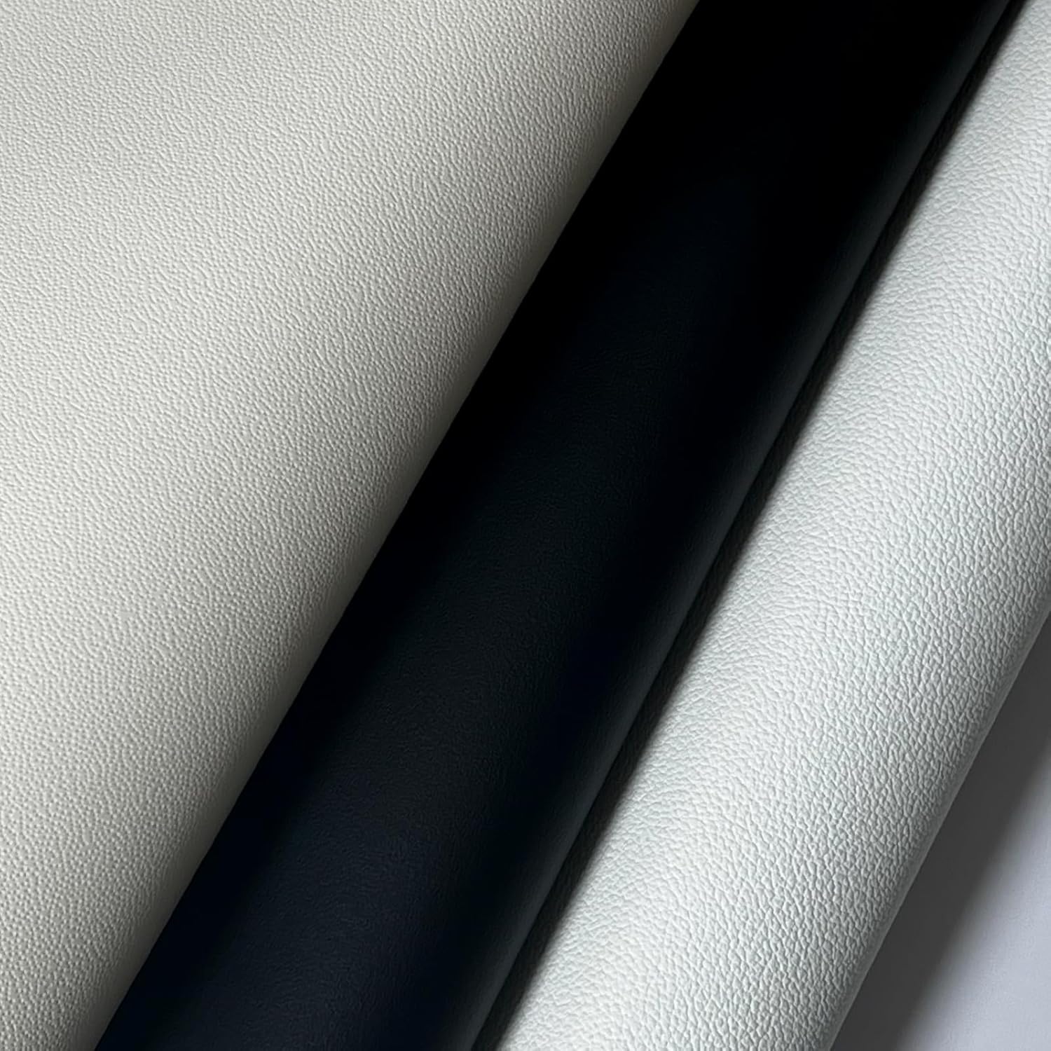 Faux Leather Fabric,54"x72" Thick Durable Synthetic Upholstery Leather Vinyl, Soft Smooth Waterproof, Durable,Replacement Renovate for Wallets, DIY Projects, Furniture, Car Seat 2 Yards-Black