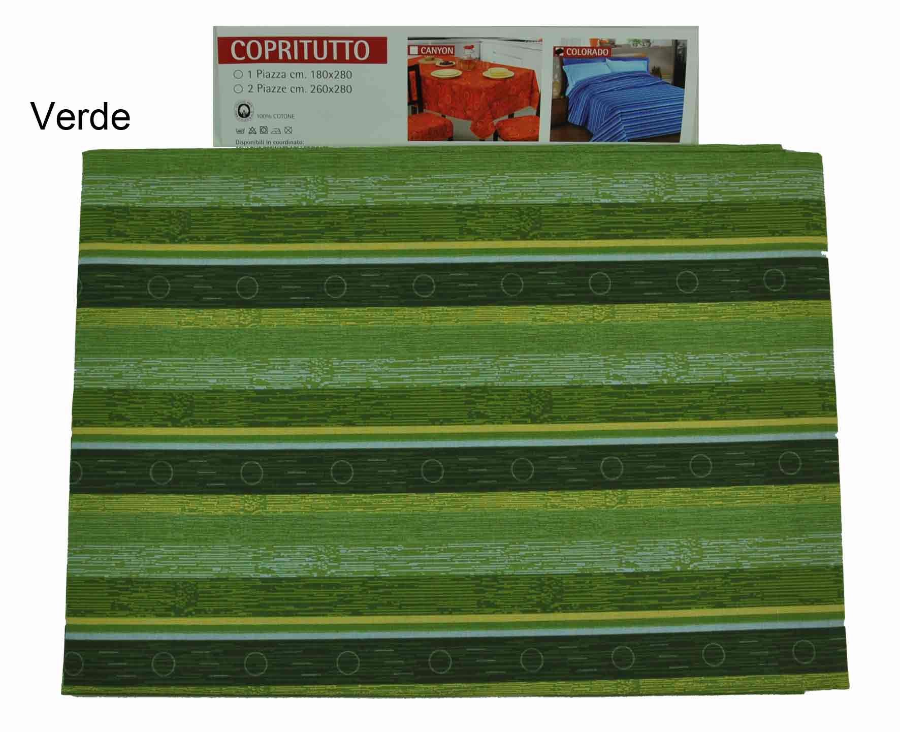 Casatessile Colorado Telo arredo copritutto cm 180x280 Copriletto, Copridivano, Fuolar in Cotone