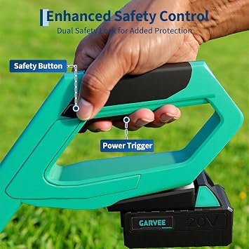 Garvee 20V 9 Cordless Lawn Edger with 4.0Ah Battery & Charger