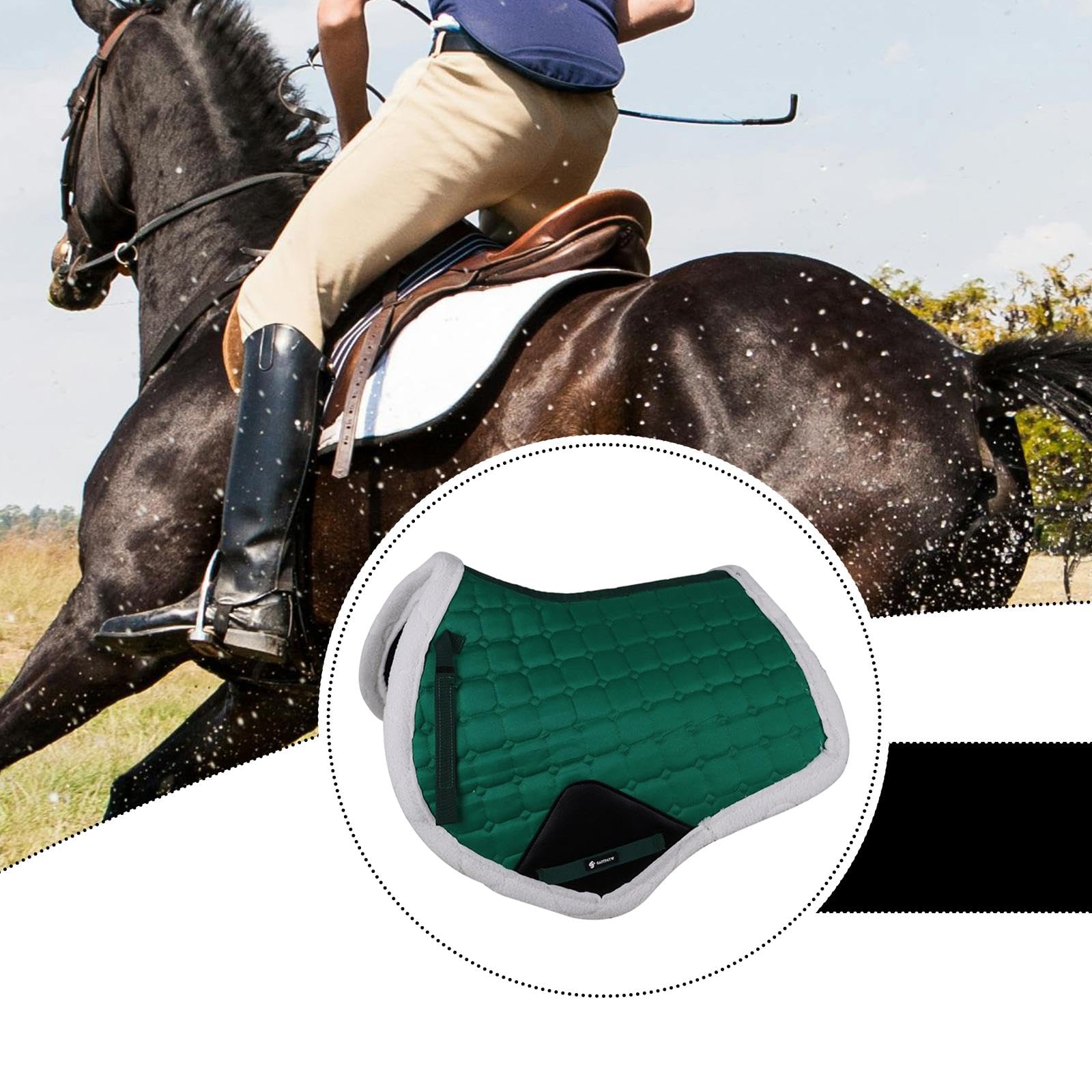 Protector de Silla de Montar para Caballo, Absorbente del Sudor, Accesorio Ecuestre Práctico para Deportes, Resistente Al Desgaste, con Protección.