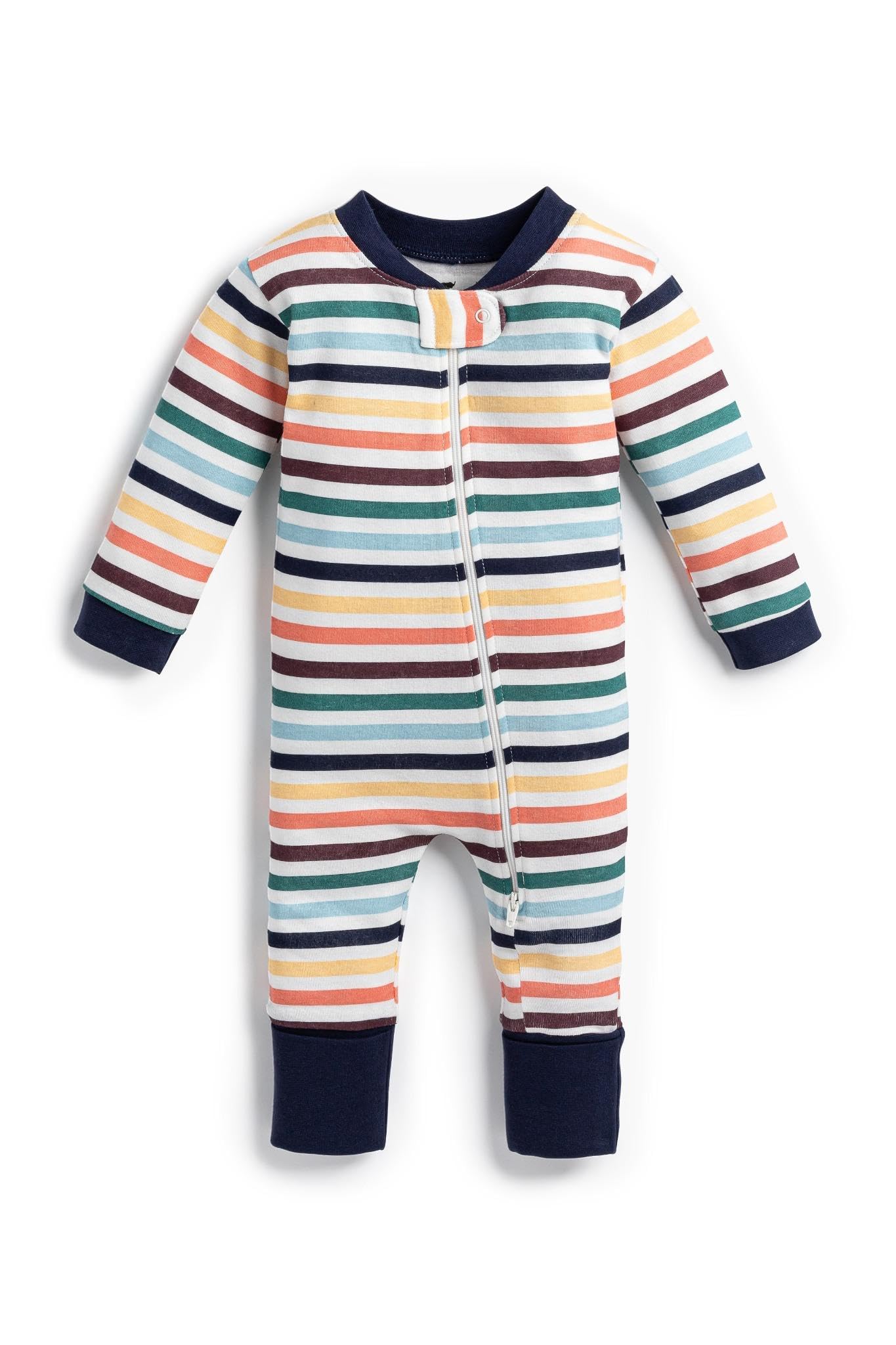 MONICA + ANDY One Piece Baby Pajamas, 100% Organic Baby Clothes for Girls and Boys, Sizes For Newborn and Infant