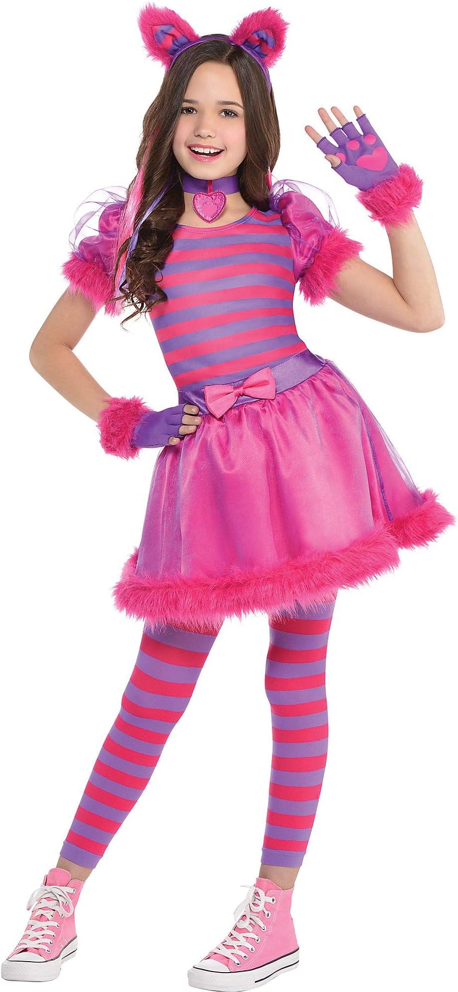 amscan Childs Cheshire Cat Fancy Dress Costume Alice Animal Book Week Day Kids Girls Outfit