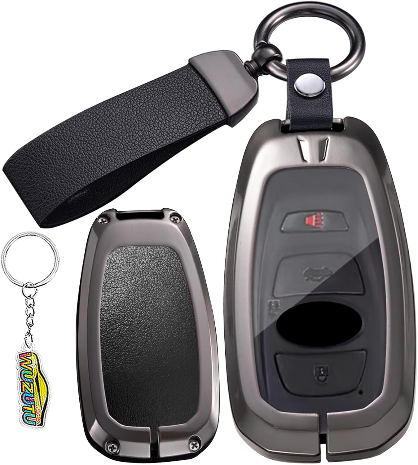 Skórzane metalowe etui na kluczyki samochodowe kompatybilne z Subaru BRZ Forester Impreza Legacy Outback Ascent WRX STI Crosstrek 2025 Levorg 2024 akcesoria samochodowe etui ochronne na klucze