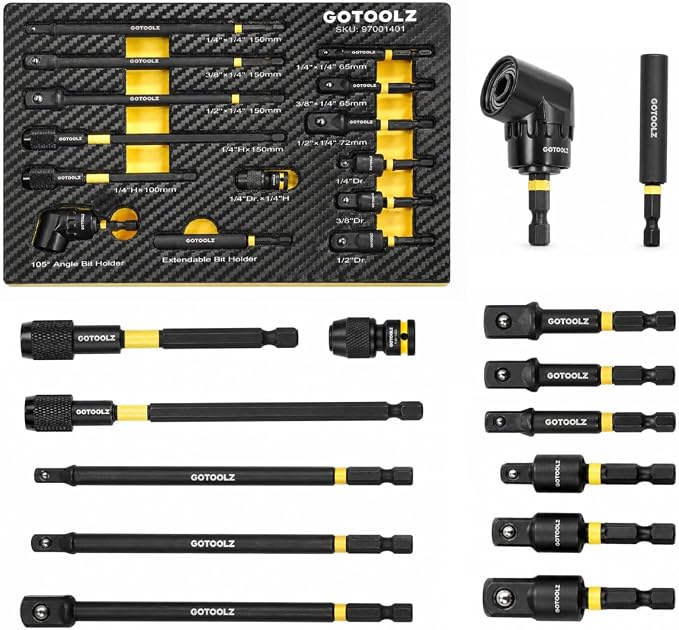 14-Piece GOTOOLZ Impact Socket Adapter Set $18 at Amazon