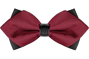 Men's Pre-Tied Wine Red Bow Tie