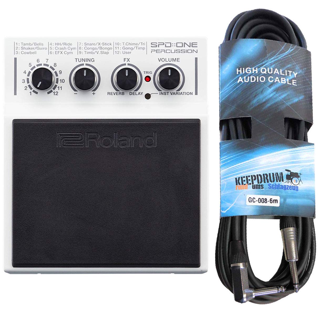 Roland SPD One Percussion Pad + keepdrum Klinkenkabel 6m