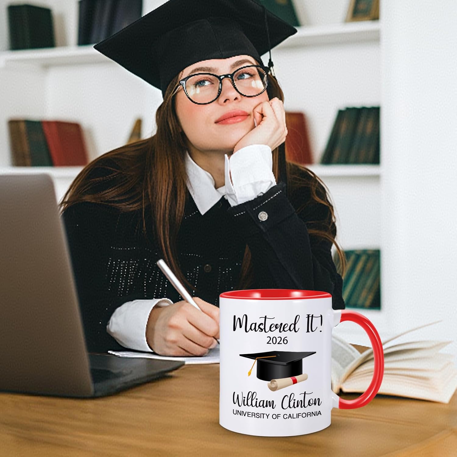 Graduation Gifts for Her Him, Custom Graduation Mug with Name, Class of 2026 Gifts Mastered It Coffee Mug, High School College Masters Degree Phd Graduate Gift, Personalized Grad Gift Coffee Cup - Image 2