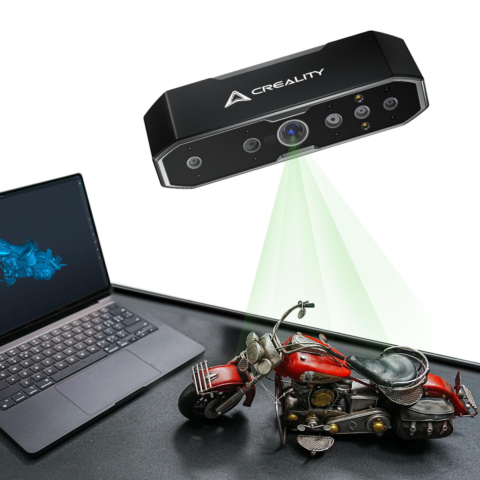 [2024 Upgrade] Scanner 3D Creality CR-Scan Otter pour l'impression 3D, avec vision stéréo à quatre lentilles, suivi anti-vibration, numérisation rapide en couleur