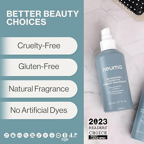 Miniatura 4 de Neuma Neu Moisture Instant Fix - Spray de tratamiento capilar sin enjuague, 6.7 onzas líquidas, desenreda, nutre, protege, kalette, coco y aroma a