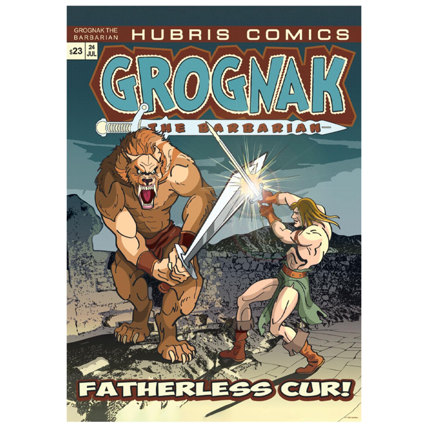 Fanattik Multi Fallout Grognak The Barbarian Limited Edition A3 Art Print - Individually Numbered - Video Game Merchandise