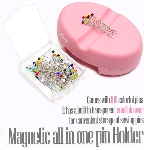 Vista 31 de Sizobi Soporte magnético para pasador, cojines magnéticos para coser, suministros de costura, organizador magnético de aguja, soporte de pasador