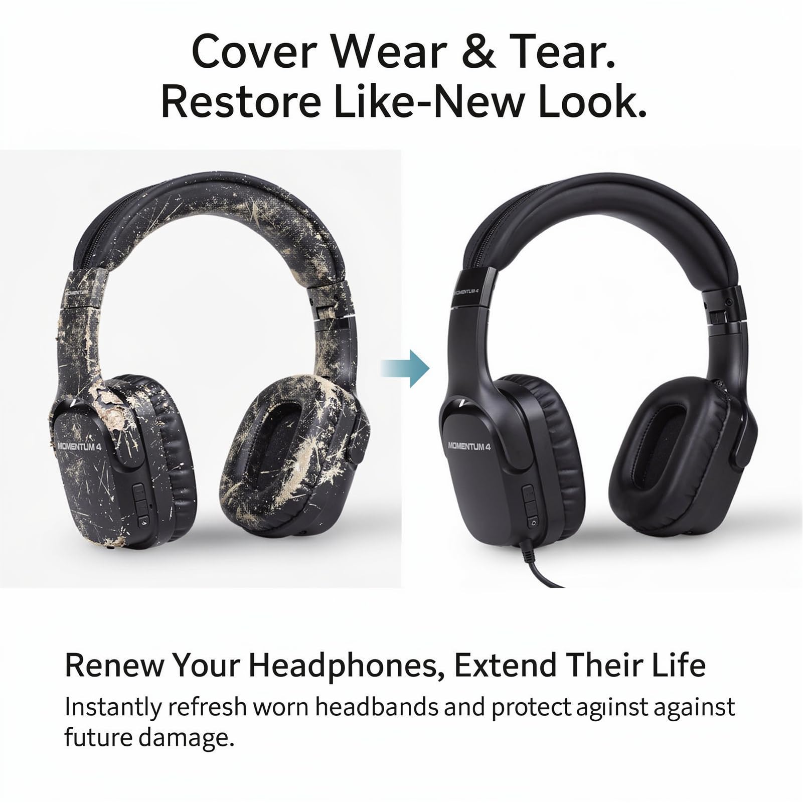 Amazon | Momentum 4ヘッドフォンアクセサリー用ヘッドバンドカバー