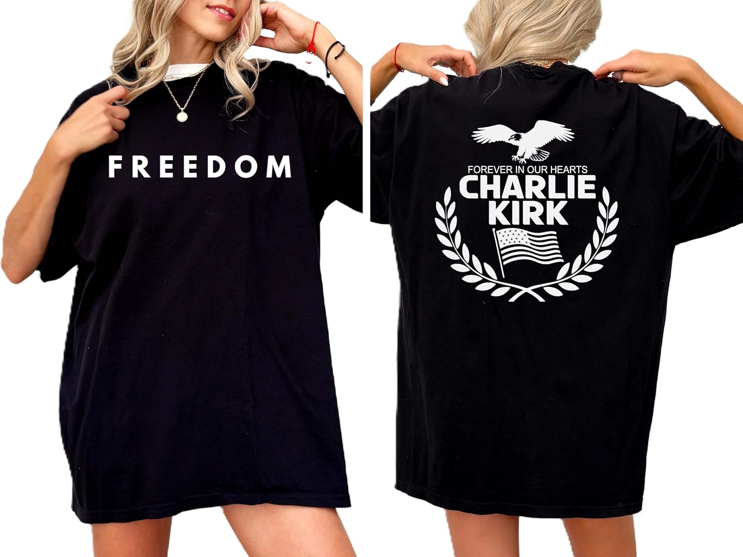 Custom Charlie Kirk Freedom T-Shirt, Justice for Charlie Kirk Tee Quote Shirt Freedom, Multicolor - Image 4