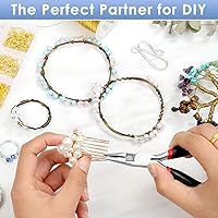 Vista 7 de Billbotk Alicates de Punta de Aguja para Hacer Joyería, Alicates de Punta Larga para Artesanía, Alicates de Punta de Aguja para Hacer Joyería