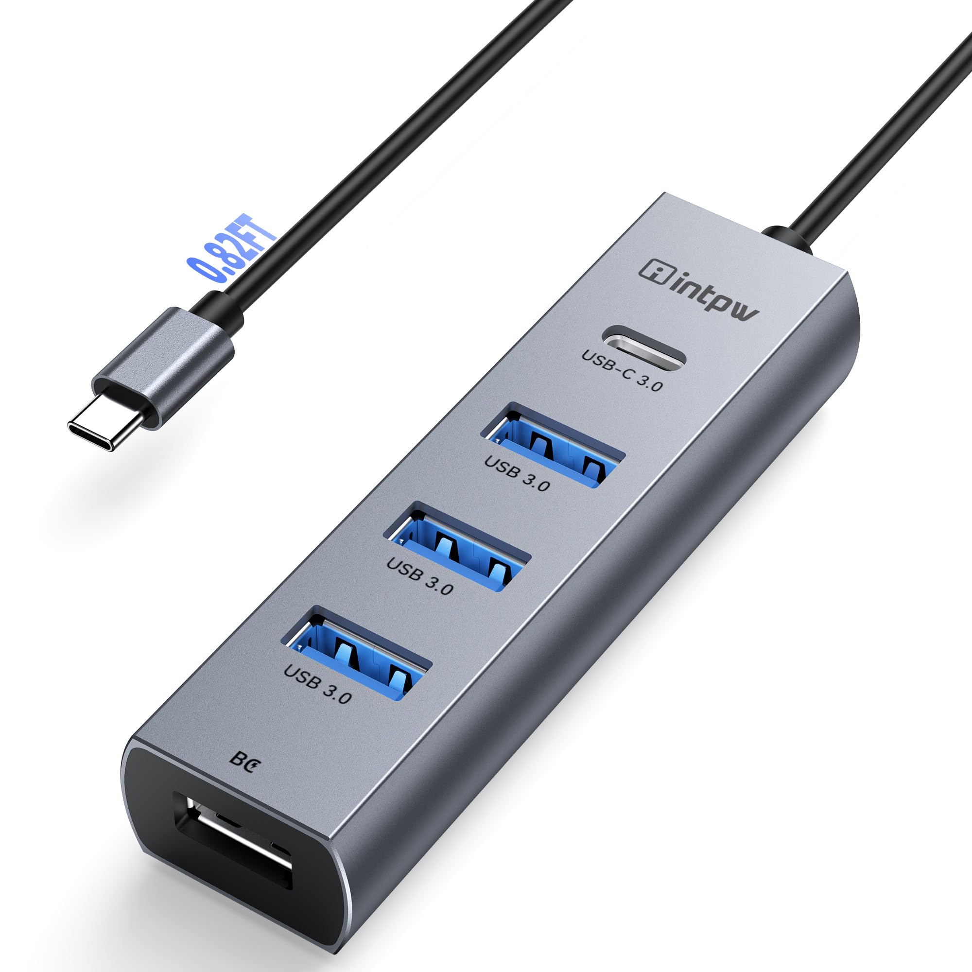 USB C to USB A Hub Splitter 5 Ports with BC Charging Aluminum Thunderbolt to USB C Hub